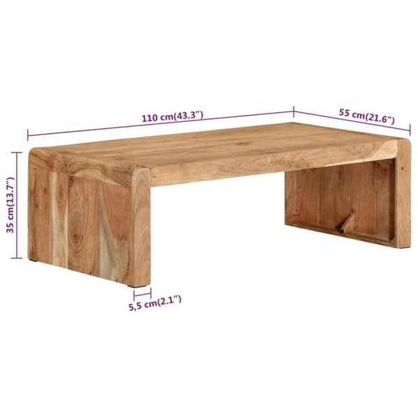 Maison Exclusive - Soffbord 110x55x35 cm i massiv akaciaträ