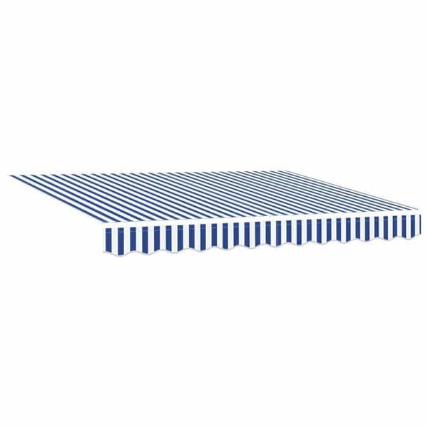 Maison Exclusive - Fällbart tak i blått och vitt 3,5 x 2 m i polyester och metall