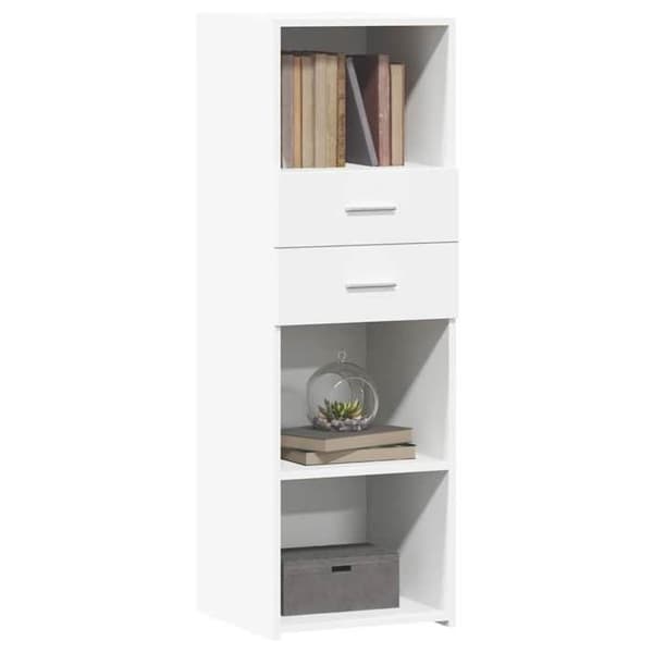 Maison Exclusive - Vit hög buffé 40x42,5x124 cm ingenjörsträ