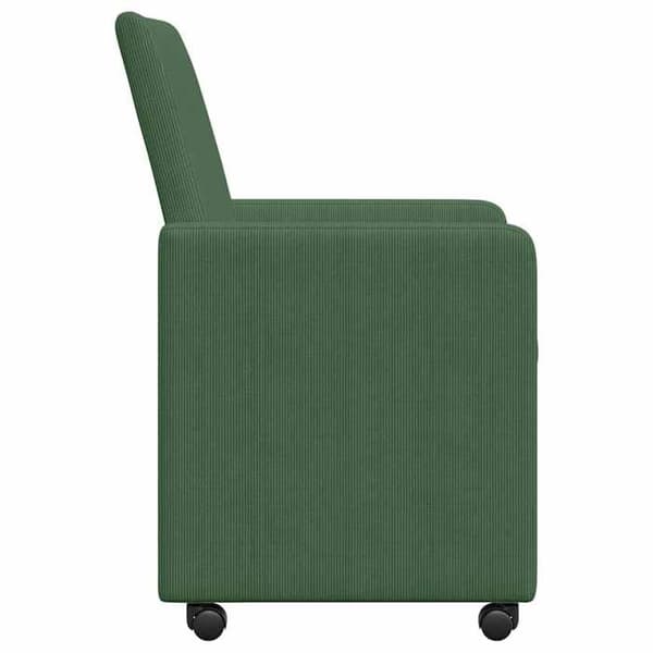 Maison Exclusive - Spisestuestole med hjul 2 stk Grøn grå Grågrön