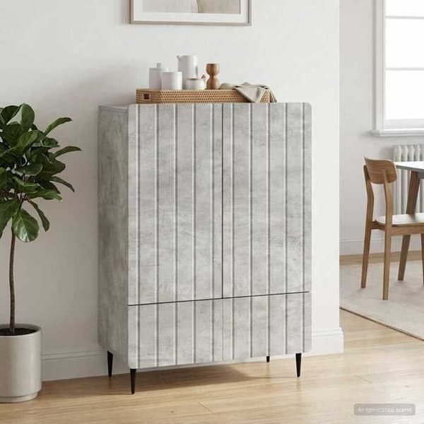 Maison Exclusive - Buffet Grå beton 66 x 34,5 x 97 cm Ingeniørtræ