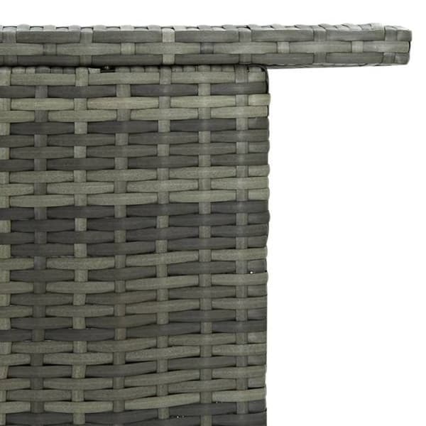 Maison Exclusive - Trädgårdsbarbord Grå 120x55x110 cm Flätad resin Grå