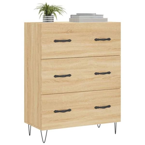 Maison Exclusive - Buffé ek sonoma 69,5x34x90 cm ingenjörsträ