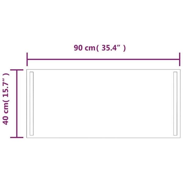 Maison Exclusive - LED-badrumsspegel 40x90 cm