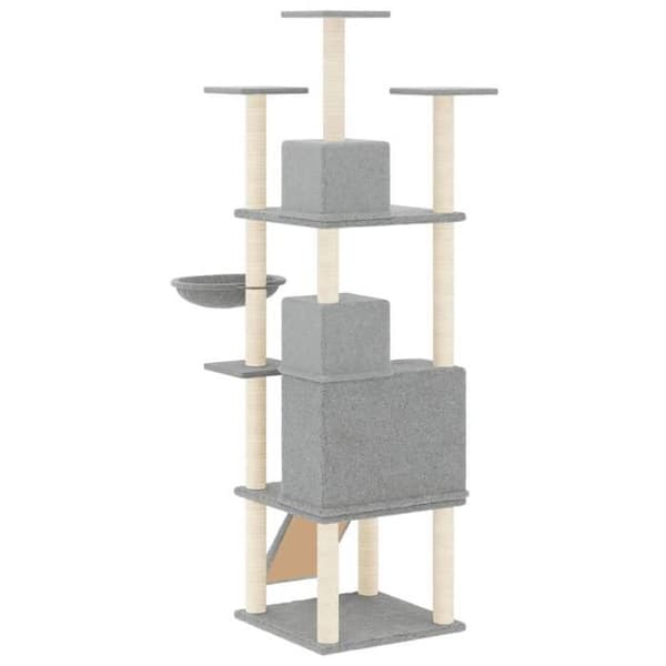 Maison Exclusive - Kattträd med sisal klöstrumpor Ljusgrå 175 cm Ljusgrått