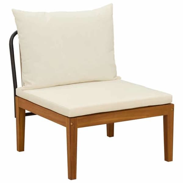 Maison Exclusive - 2 kpl Puutarhakalustesarja tyynyillä Luonnollinen