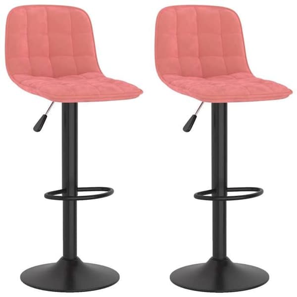 Maison Exclusive - Barstolar set om 2 rosa sammet