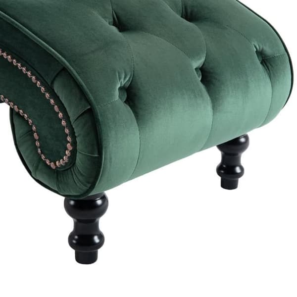 Maison Exclusive - Lang stol i grøn velour Grön