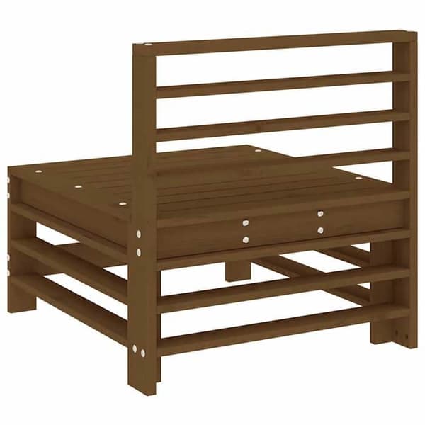 Maison Exclusive - Centrala trädgårdssoffor 2 st honung brun massiv furu
