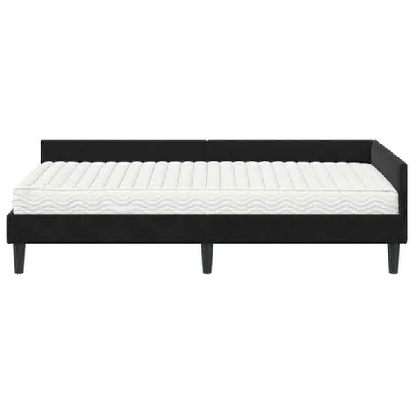 Maison Exclusive - Kulmasänky 2 osaa Musta 80 x 200 cm Sametti Svart