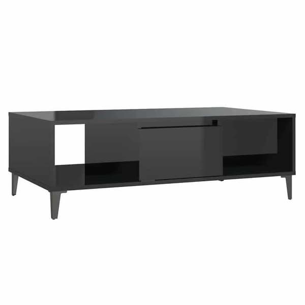 Maison Exclusive - Sort blank sofabord 103,5x60x35 cm ingeniørtræ