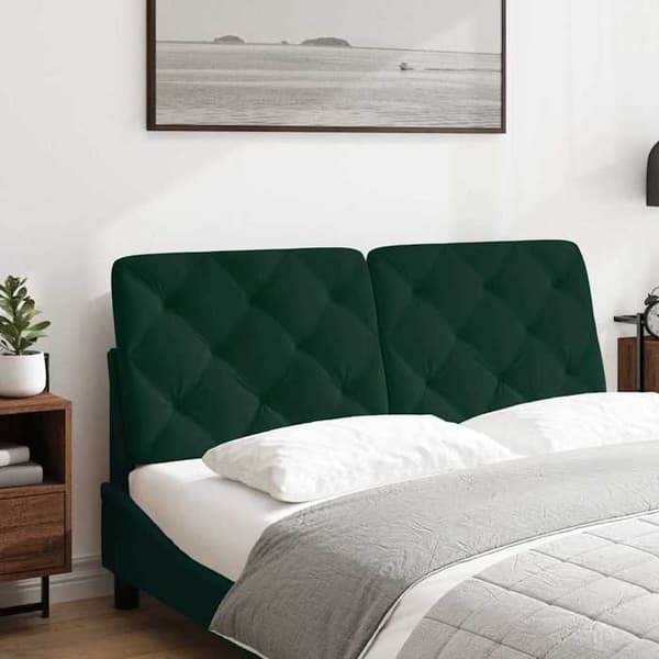 Maison Exclusive - Mörkgrön sänggavelkudde 140 cm sammet