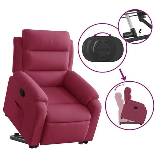 Maison Exclusive - Rød bordeaux Velour lænestol