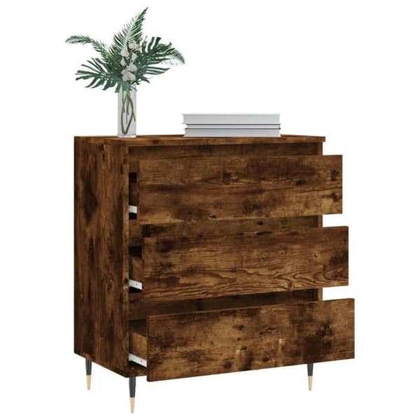 Maison Exclusive - Buffé Ek rökt 60x35x70 cm Ingenjörsträ