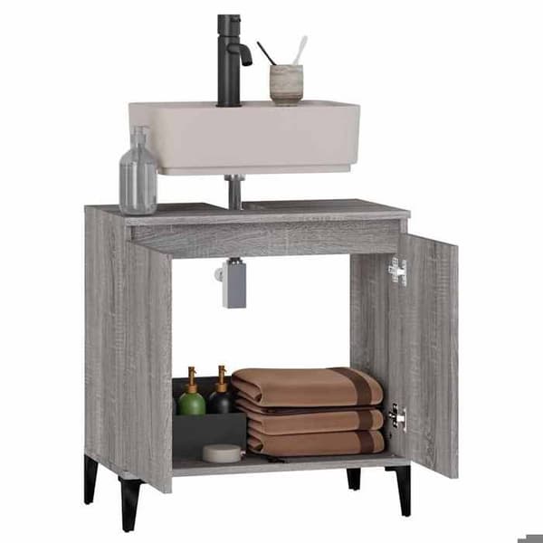 Maison Exclusive - Diskbänk möbel sonoma grå 58x33x60 cm ingenjörsträ