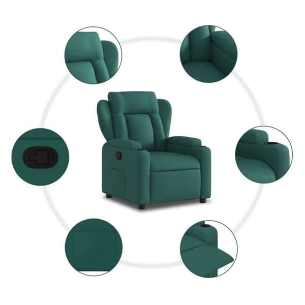 Maison Exclusive - Mørkegrøn Recliner Stol i Stof