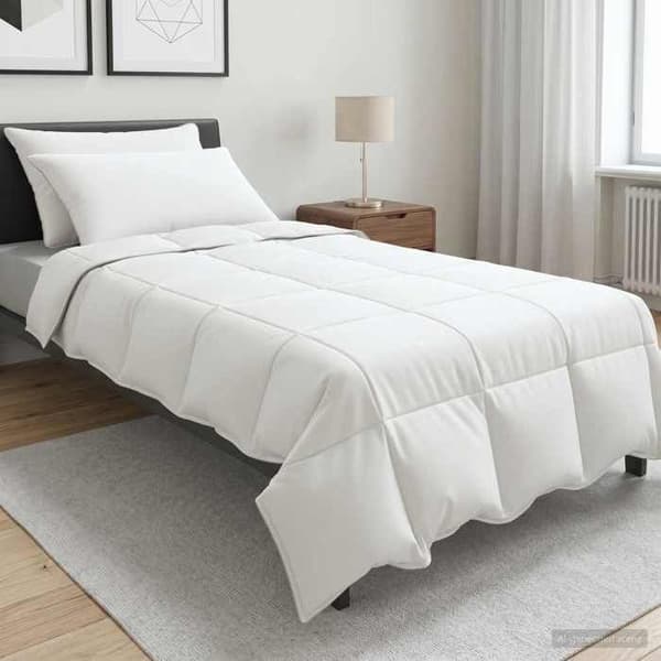 Maison Exclusive - Duvetset Vit 140 x 220 cm Polyester, Bambu