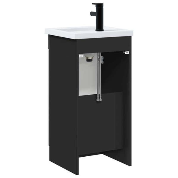 Maison Exclusive - Badeværelsesmøbel med sort vask 42 x 40 x 84,5 cm Svart