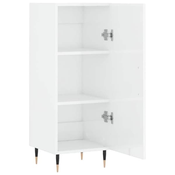 Maison Exclusive - Hvid glans buffet 34,5x34x90 cm Ingeniørtræ Vit
