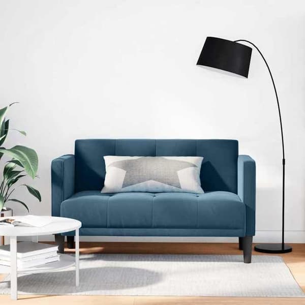 Maison Exclusive - Sofa til to personer blå 111 cm velour