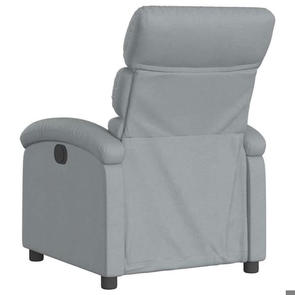 Maison Exclusive - Ljusgrå lutande massagefåtölj i tyg