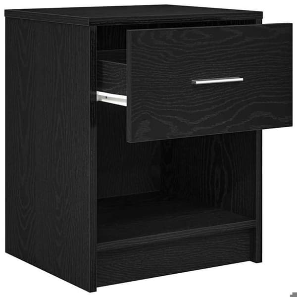 Maison Exclusive - Natborde 2 stk med skuffe Sort 40x34x50 cm