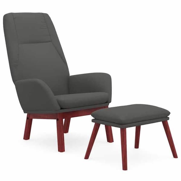 Maison Exclusive - Relax stol med fodskammel Mørkegrå Stof
