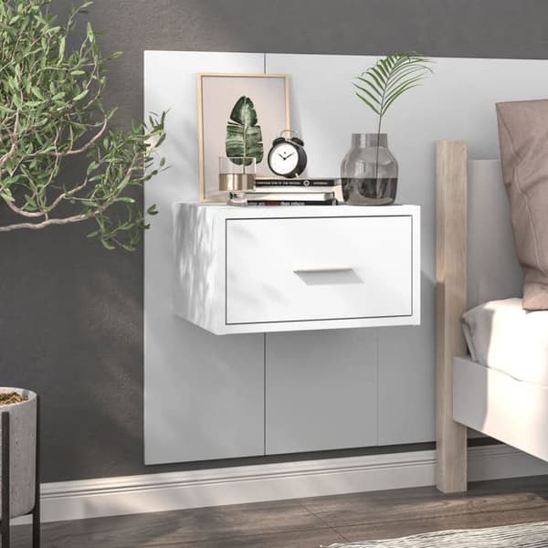 Maison Exclusive - Väggmonterade sängbord 2 st Vit Vit