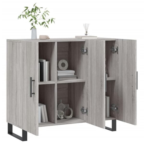 Maison Exclusive - Buffet sonoma grå 90x34x80 cm ingeniørtræ