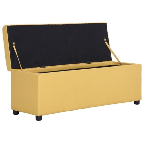 Maison Exclusive - Penkki säilytystilalla 116 cm Keltainen Polyesteri Gul