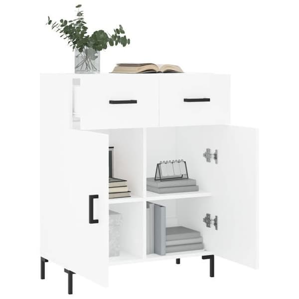 Maison Exclusive - Vit buffé 69,5x34x90 cm ingenjörsträ Vit