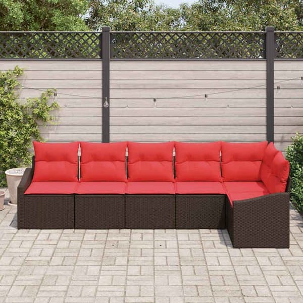 Trädgårdsoffor - EXKLUSIVT HUS - Modulär - Poly rattan & polyester - Justerbart bord - Epoxibaserad stålram