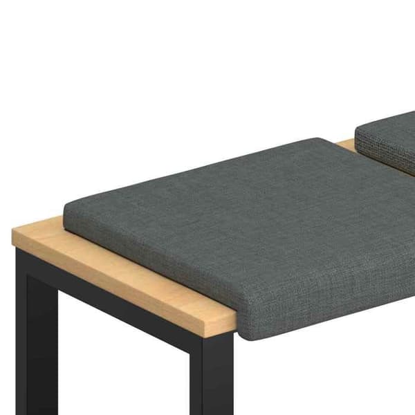 Maison Exclusive - Bänkdyna 4 st Mörkgrå Tyg Djup 35 cm