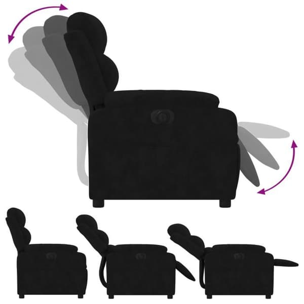 Maison Exclusive - Elektrisk vippe stol i sort velour