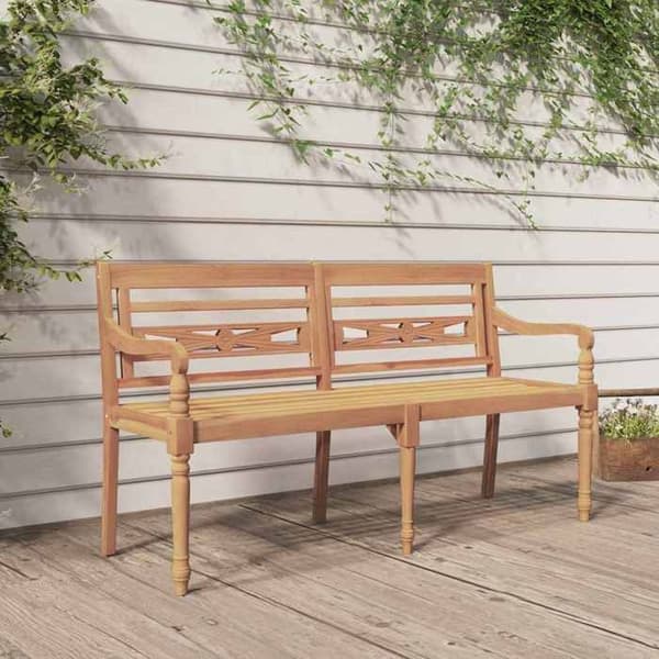 Maison Exclusive - Batavia-penkki 150 cm tiikkipuusta
