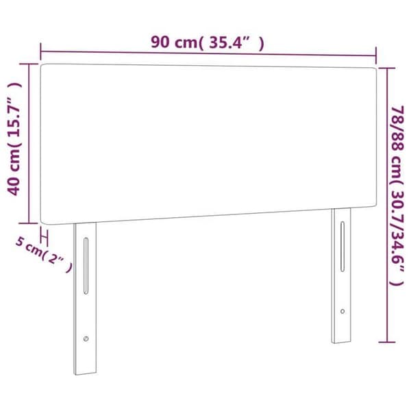 Maison Exclusive - LED Hovedgærde Grå 90x5x78/88 cm Simil læder