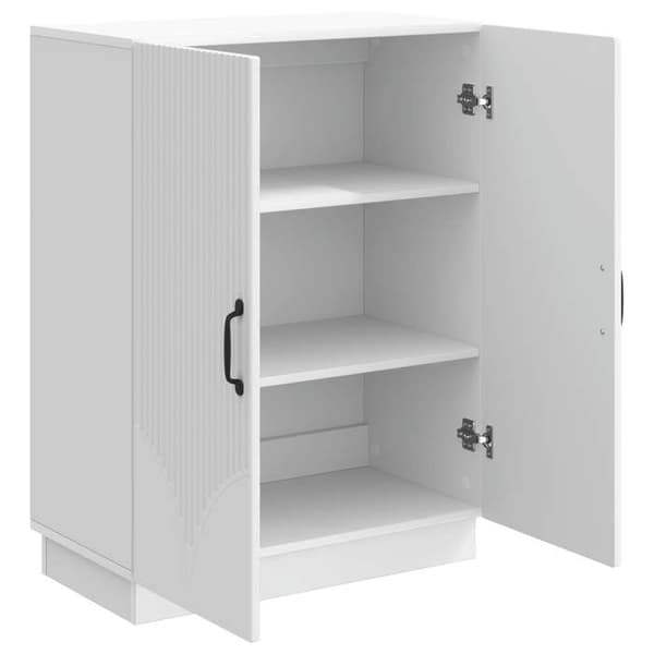 Buffet bas - EKSKLUSIVT HUS - 66 x 34,5 x 87 cm - Hvid - Ingeniørtræ - Stort opbevaring Vit