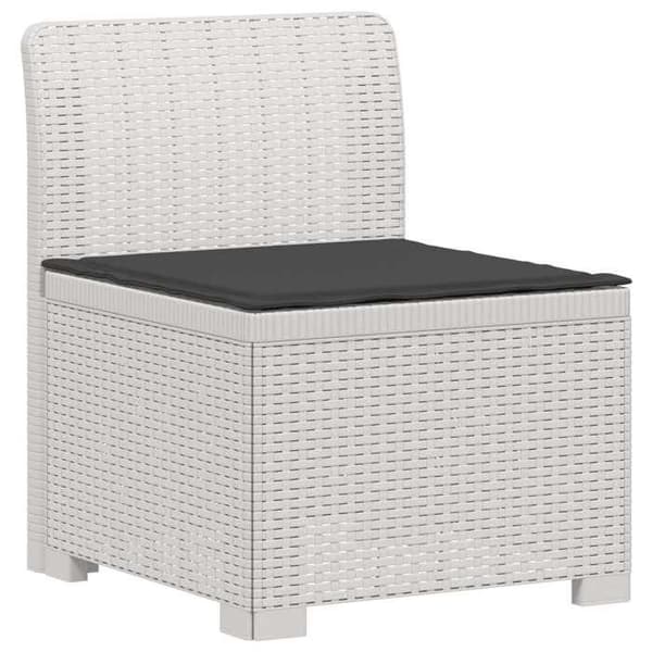 Havestol 1 plads - MAISON EXCLUSIVE - rattanlook - Hvid - Polypropylen - UV-resistent Vit