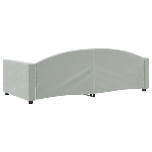 Maison Exclusive - Sängsoffa utan madrass ljusgrå 90x200 cm sammet
