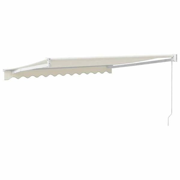 Maison Exclusive - Retractable awning crème 3x2,5 m tyg och aluminium