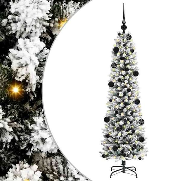 Kunstig juletræ - EKSKLUSIV HUS - 150 cm - Hvid - Varm hvid LED - USB-strøm Vit