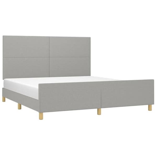 Maison Exclusive - Sengebund uden madras lys grå 180x200 cm stof
