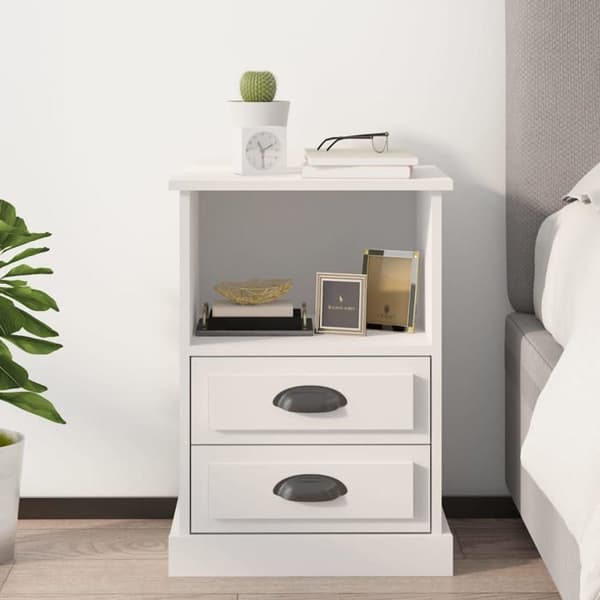 Maison Exclusive - Sängbord vit 43x36x60 cm Vit