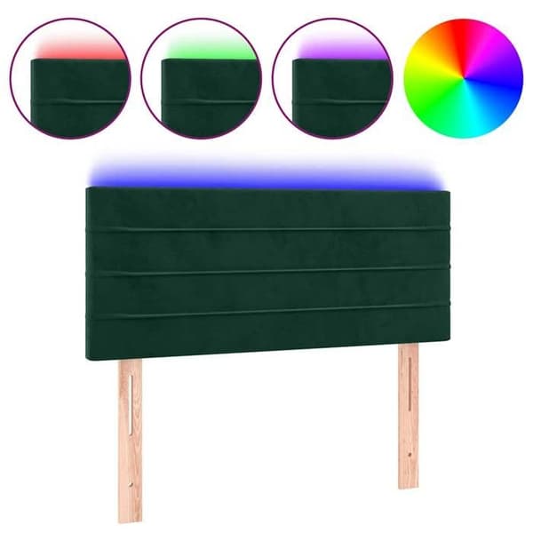 Maison Exclusive - LED-pääty vihreä 80x5x78/88 cm sametti mörkgrön