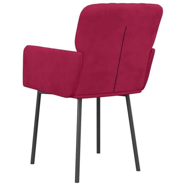 Maison Exclusive - Matstolar set om 2 Röd vinröd Sammet