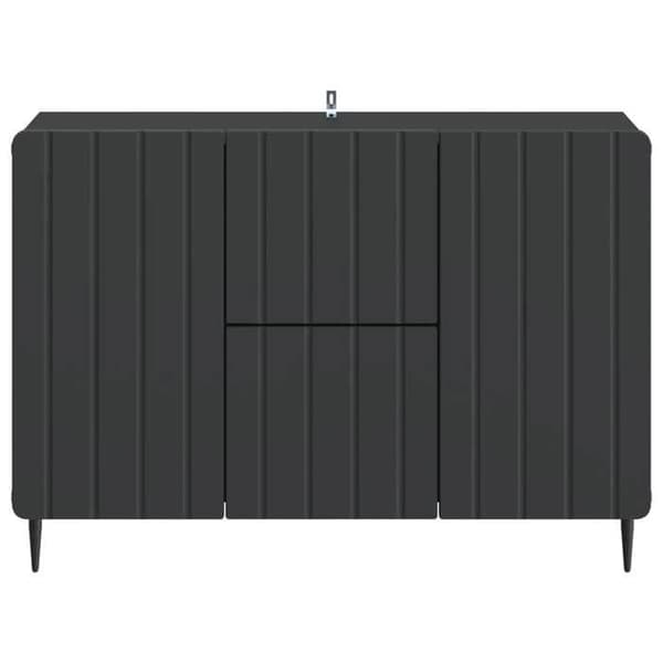 Maison Exclusive - Buffet med skuffe Sort 89 x 34,5 x 62 cm Ingeniørtræ