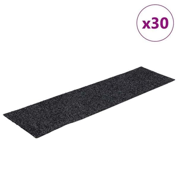 Maison Exclusive - Selvklæbende trappe tæpper 30 stk 76 x 20 cm Mørkegrå Rektangulær