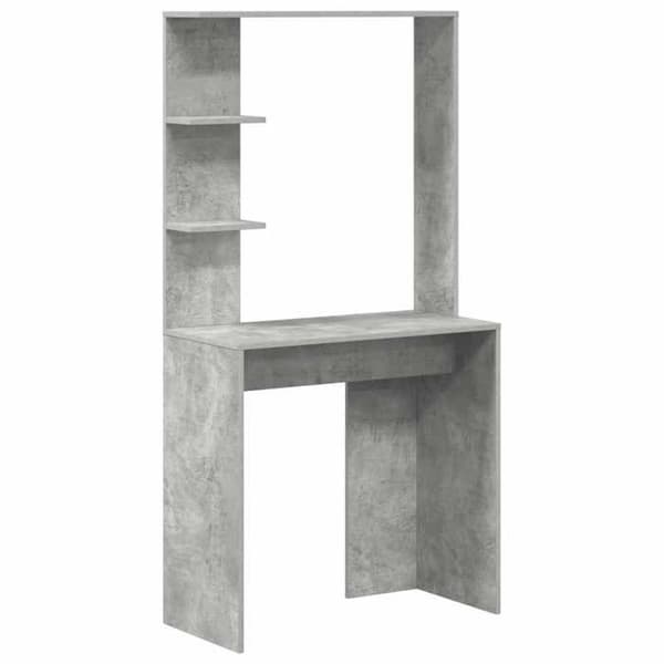 Maison Exclusive - Kontor med hylde og opbevaring 2 dele Grå beton