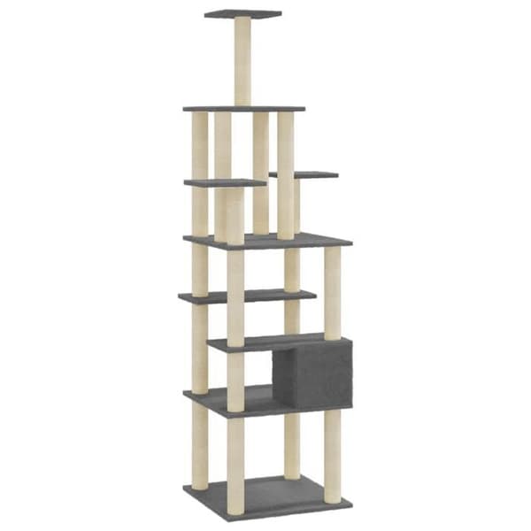 Maison Exclusive - Kattträd med sisal klöstrumpor Mörkgrå 183 cm mörkgrå