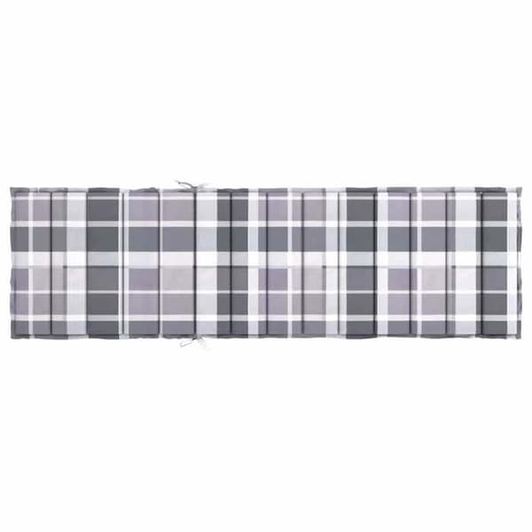 Maison Exclusive - Lang stolpude med grå tern 200x50x3 cm